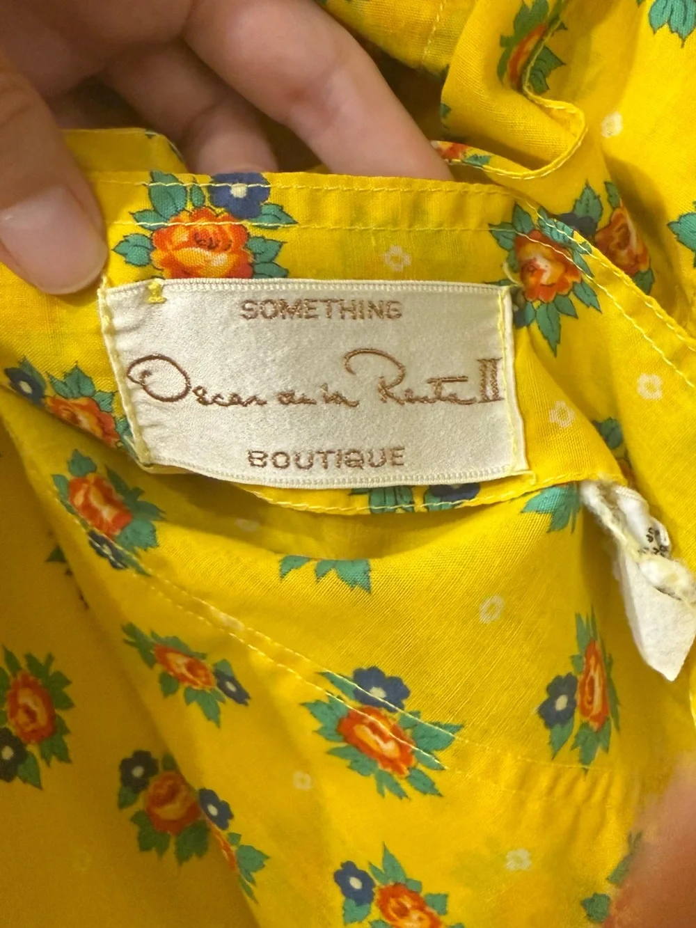 Vintage Oscar de la Renta II | 2-Pc Set | Floral Blouse Skirt | 14